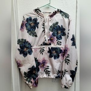 Thread and supply floral windbreaker